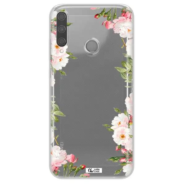 Watercolor Floral Frame Huawei P40 Lite E Clear TPU Case