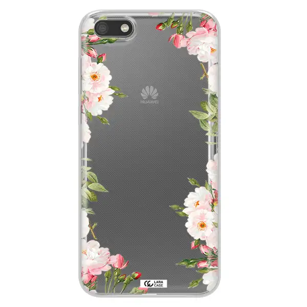 Watercolor Floral Frame Huawei Y5 2018 Clear TPU Case
