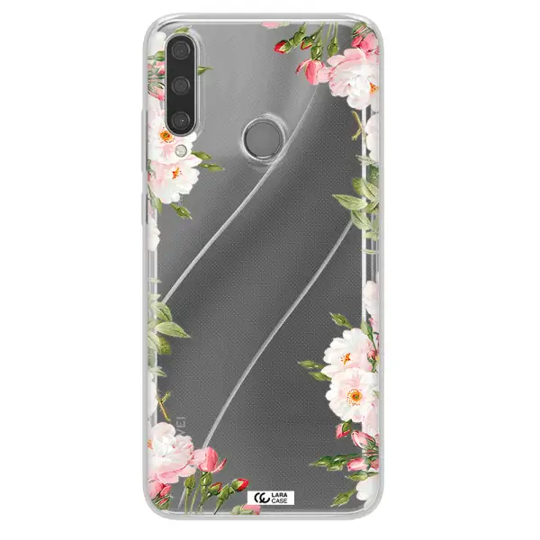 Watercolor Floral Frame Huawei Y6P Clear TPU Case