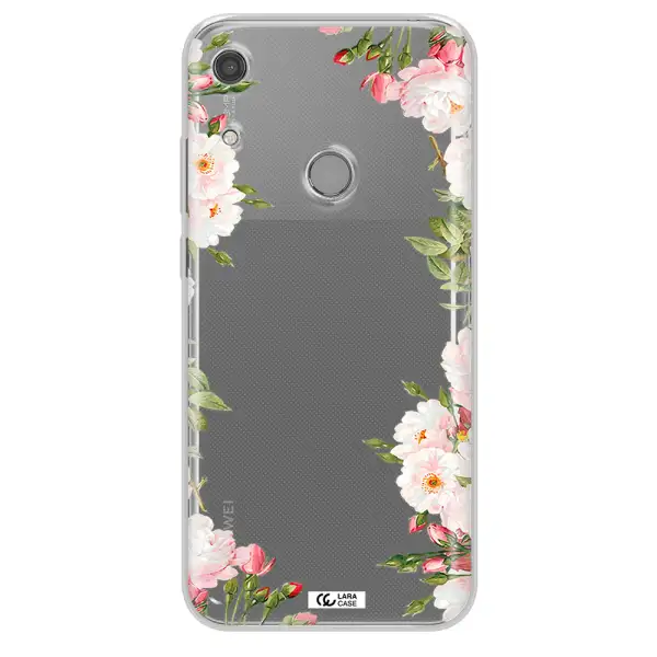 Watercolor Floral Frame Huawei Y6S Clear TPU Case