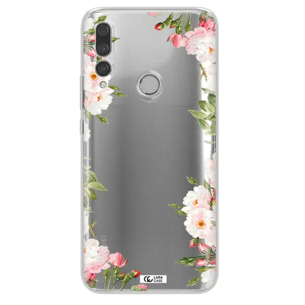 Watercolor Floral Frame Huawei Y9 Prime 2019 Clear TPU Case