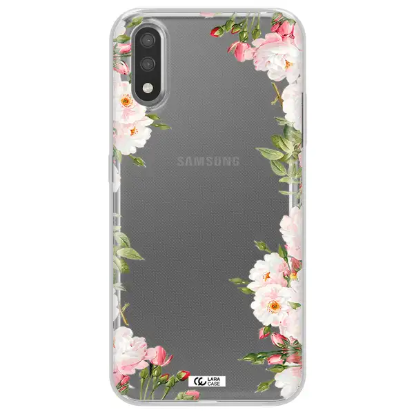 Watercolor Floral Frame Samsung A01 Clear TPU Case