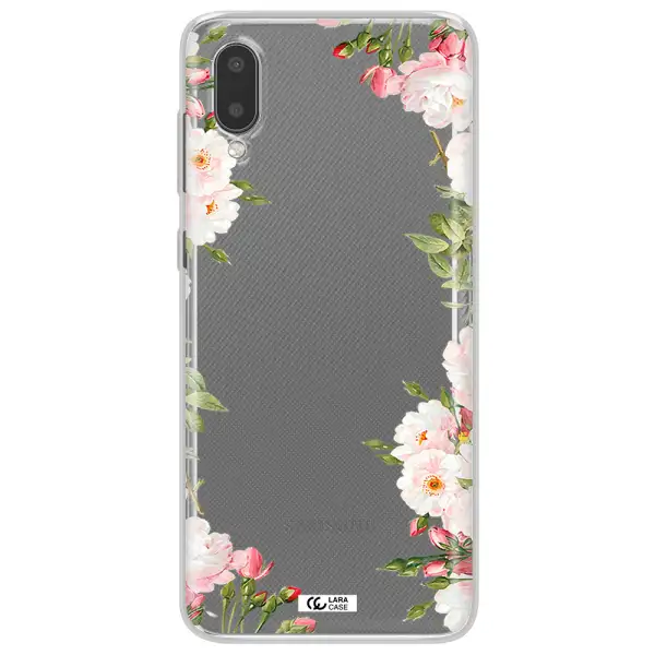 Watercolor Floral Frame Samsung A02 Clear TPU Case