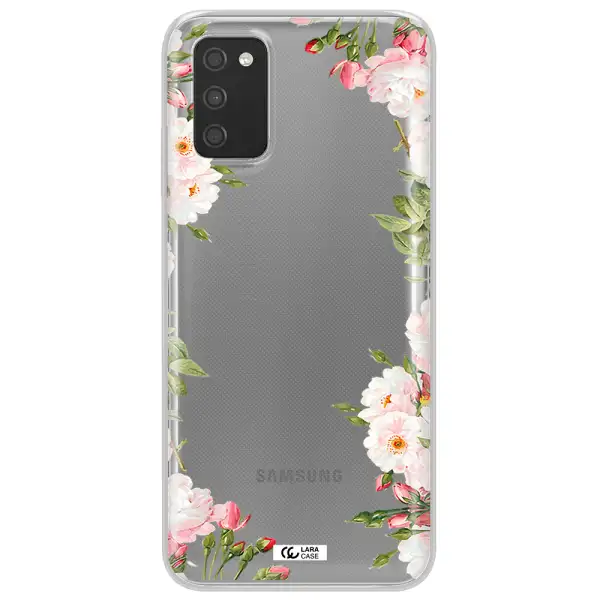 Watercolor Floral Frame Samsung A03S Clear TPU Case