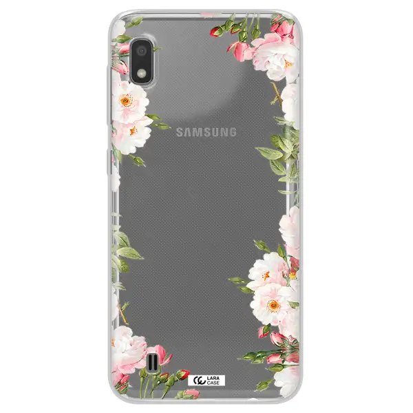 Watercolor Floral Frame Samsung A10 Clear TPU Case