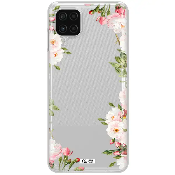Watercolor Floral Frame Samsung A12 4g Clear TPU Case