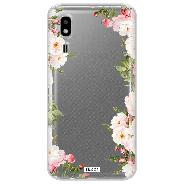 Watercolor Floral Frame Samsung A2 Core Clear TPU Case