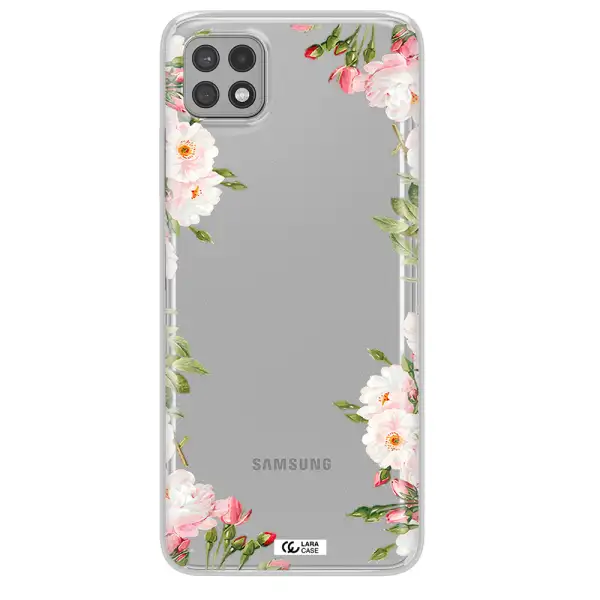 Watercolor Floral Frame Samsung A22 5g Clear TPU Case