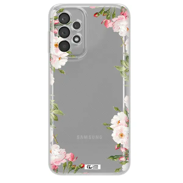 Watercolor Floral Frame Samsung A23 5G Clear Tpu Case