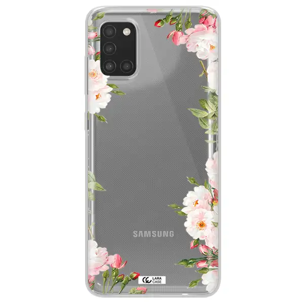Watercolor Floral Frame Samsung A31 Clear TPU Case