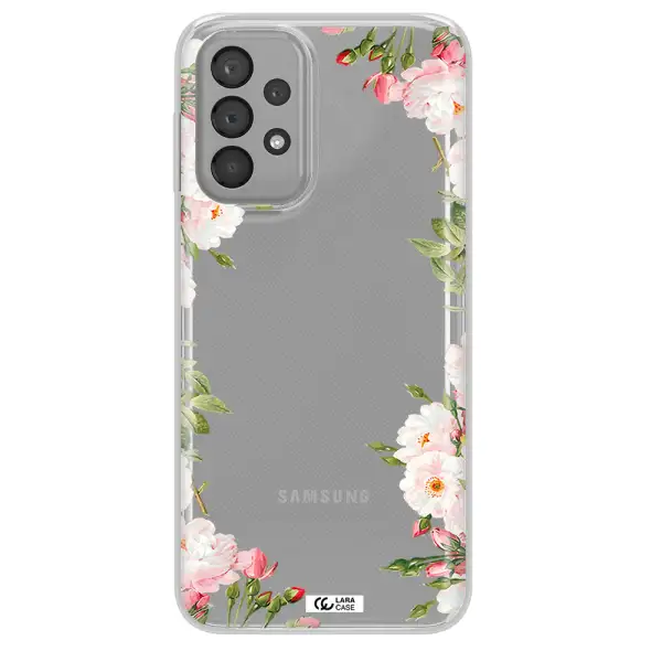 Watercolor Floral Frame Samsung A33 Clear TPU Case