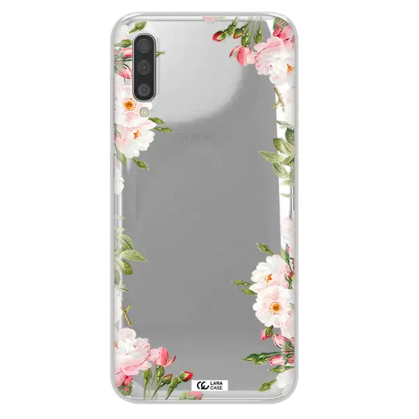 Watercolor Floral Frame Samsung A50 Clear TPU Case