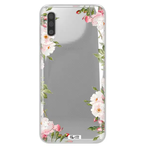 Watercolor Floral Frame Samsung A50S Clear Tpu Case