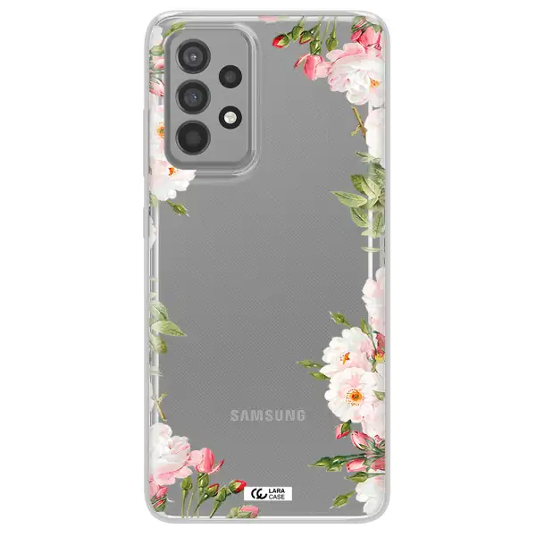 Watercolor Floral Frame Samsung A52 Clear TPU Case