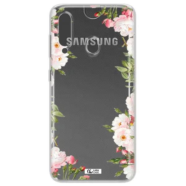 Watercolor Floral Frame Samsung A60 Clear TPU Case