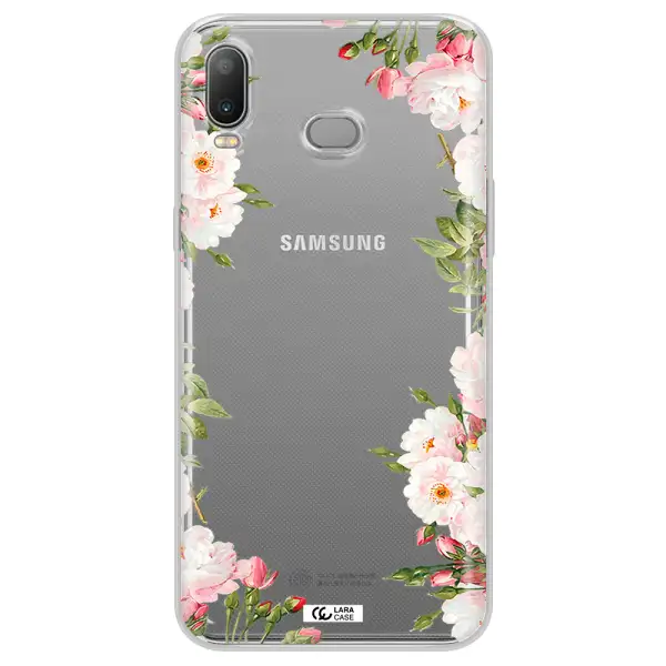 Watercolor Floral Frame Samsung A6S Clear TPU Case