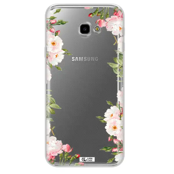 Watercolor Floral Frame Samsung J4 Plus Clear TPU Case
