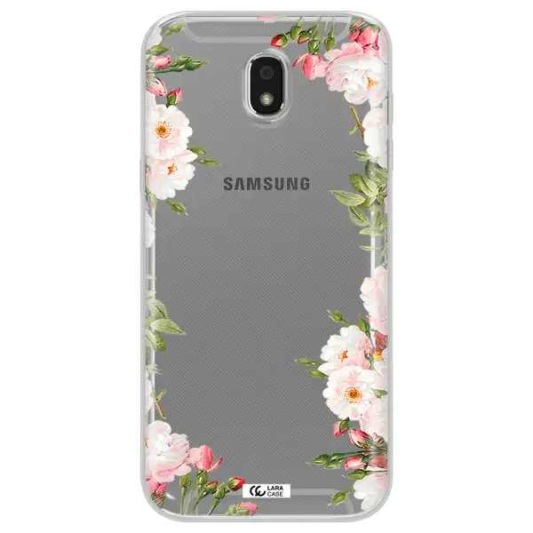 Watercolor Floral Frame Samsung J5 2017 Clear TPU Case