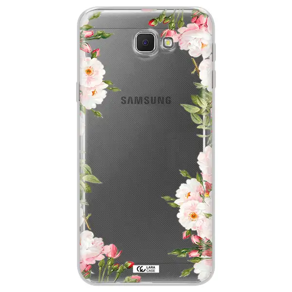 Watercolor Floral Frame Samsung J5 Prime Clear TPU Case