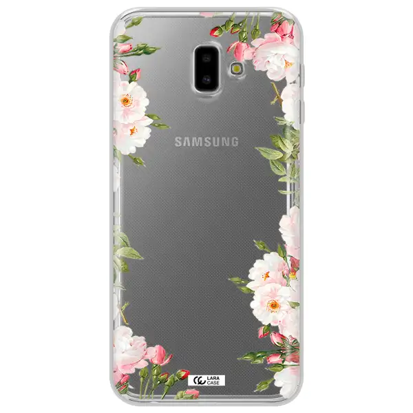 Watercolor Floral Frame Samsung J6 Plus Clear TPU Case