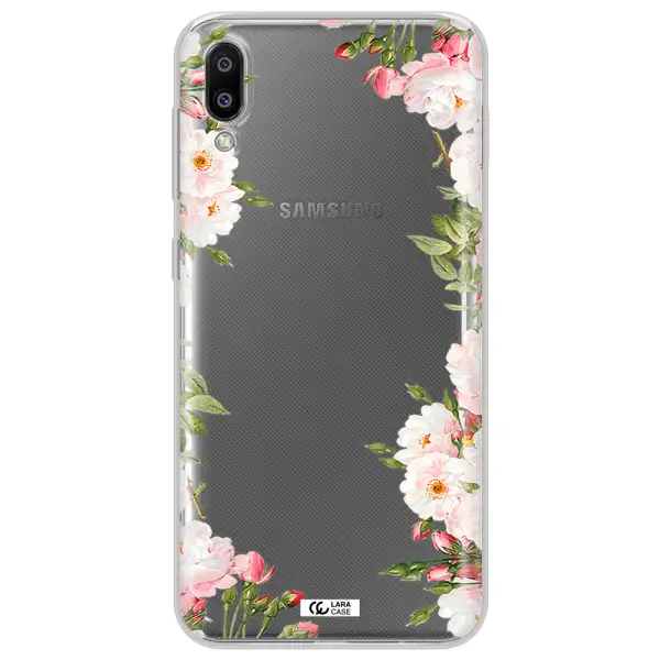 Watercolor Floral Frame Samsung M10 Clear TPU Case