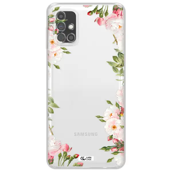 Watercolor Floral Frame Samsung M51 Clear TPU Case