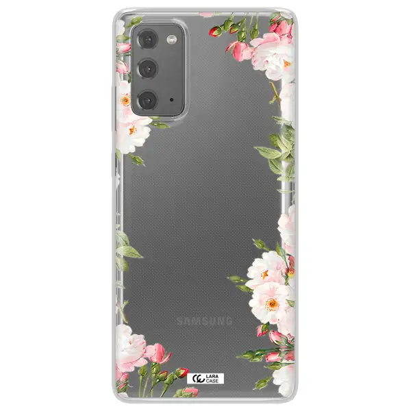 Watercolor Floral Frame Samsung Note 20 Clear TPU Case