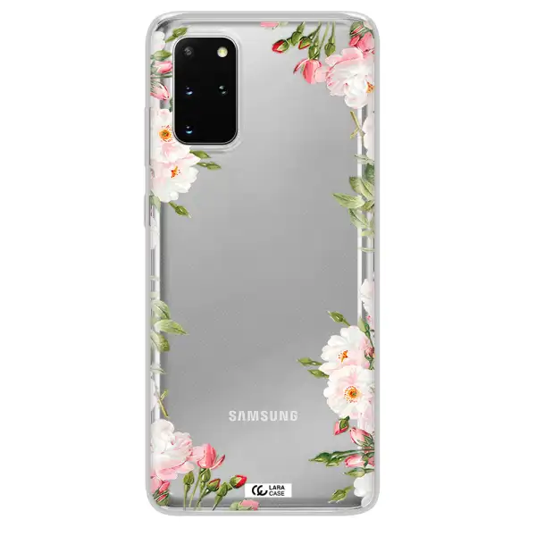 Watercolor Floral Frame Samsung S 20 Plus Clear TPU Case