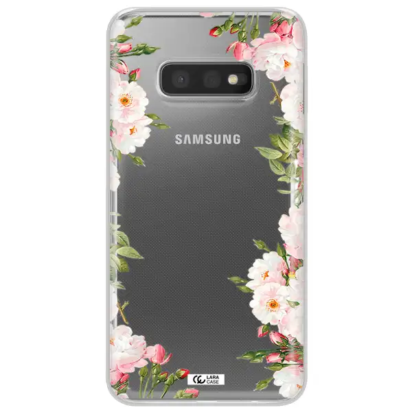 Watercolor Floral Frame Samsung S10e Clear TPU Case