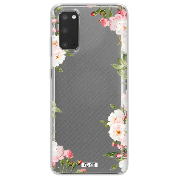 Watercolor Floral Frame Samsung S20 Clear TPU Case