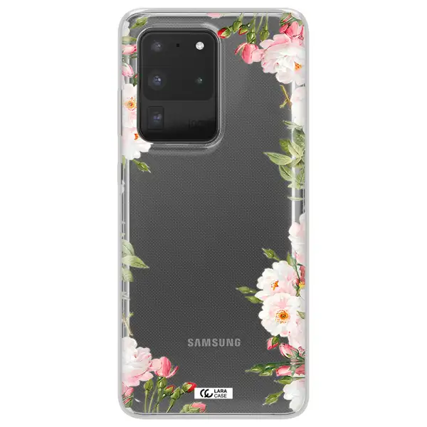 Watercolor Floral Frame Samsung S20 Ultra Clear TPU Case