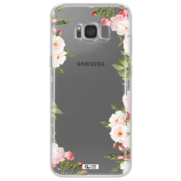 Watercolor Floral Frame Samsung S8 Clear TPU Case