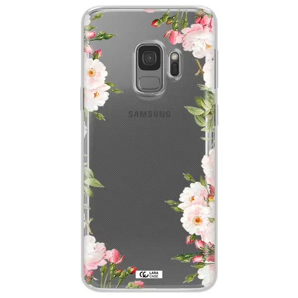 Watercolor Floral Frame Samsung S9 Clear TPU Case