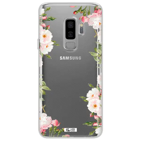 Watercolor Floral Frame Samsung S9 Plus Clear TPU Case