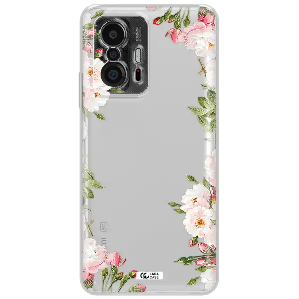 Watercolor Floral Frame Xiaomi 11T Clear Tpu Case