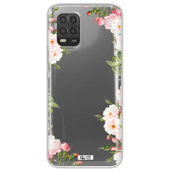 Watercolor Floral Frame Xiaomi Mi 10 Lite Clear TPU Case