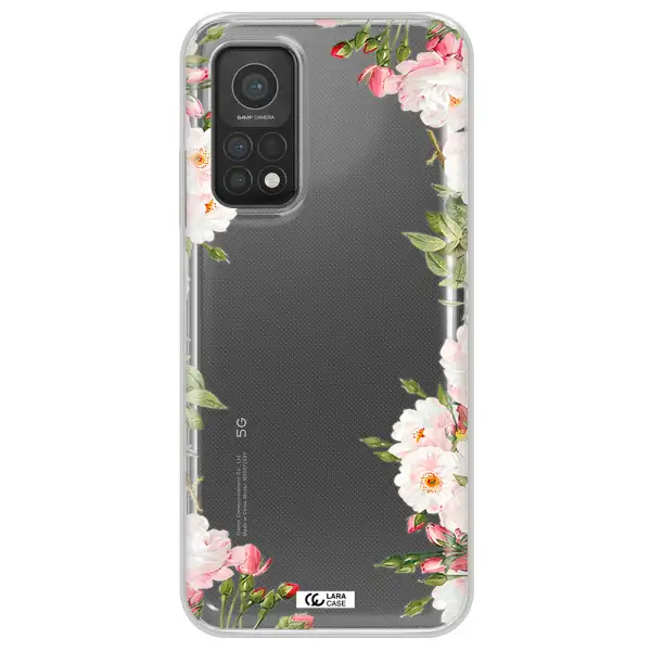 Watercolor Floral Frame Xiaomi Mi 10T Clear TPU Case