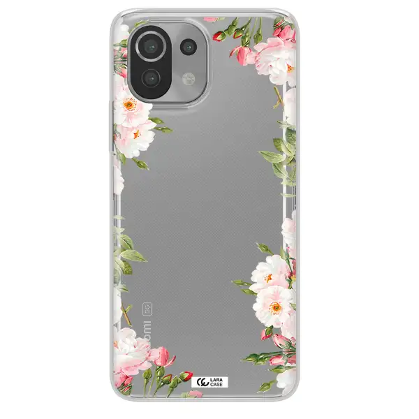 Watercolor Floral Frame Xiaomi Mi 11 Lite Clear TPU Case