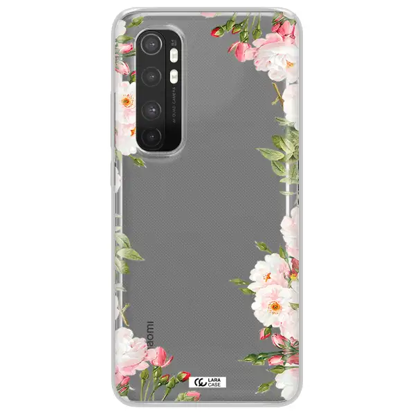 Watercolor Floral Frame Xiaomi Mi Note 10 Lite Clear TPU Case