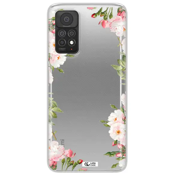 Watercolor Floral Frame Xiaomi Note 11 Pro Clear TPU Case
