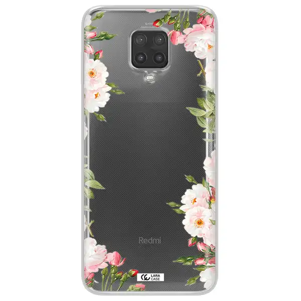 Watercolor Floral Frame Xiaomi Note 9 Pro Clear TPU Case