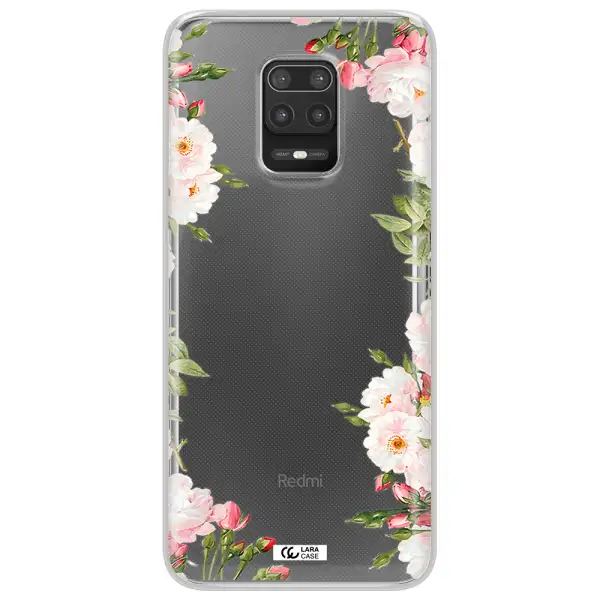 Watercolor Floral Frame Xiaomi Note 9S Clear TPU Case