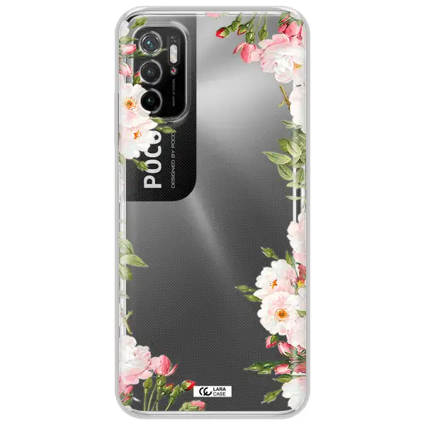 Watercolor Floral Frame Xiaomi Poco M3 Pro Clear Tpu Case
