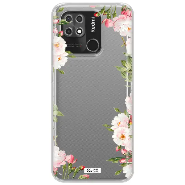 Watercolor Floral Frame Xiaomi Redmi 10C Clear TPU Case