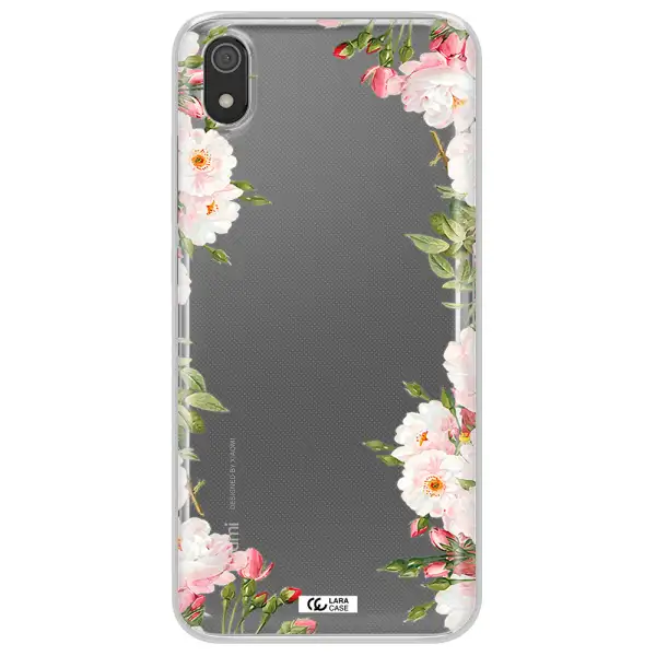 Watercolor Floral Frame Xiaomi Redmi 7A Clear TPU Case