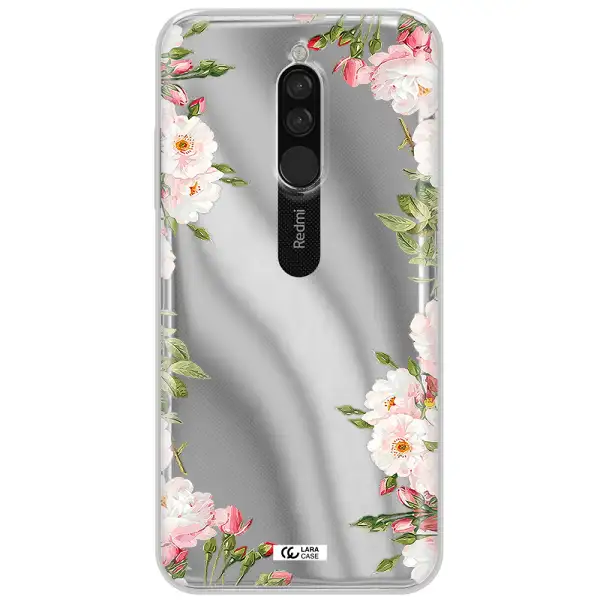 Watercolor Floral Frame Xiaomi Redmi 8 Clear Tpu Case