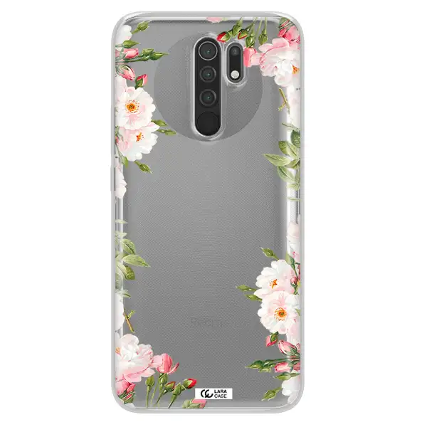 Watercolor Floral Frame Xiaomi Redmi 9 Clear TPU Case