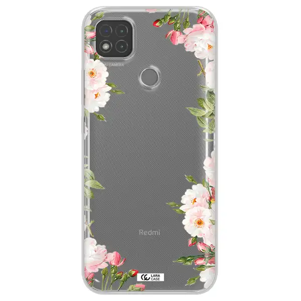 Watercolor Floral Frame Xiaomi Redmi 9C Clear TPU Case