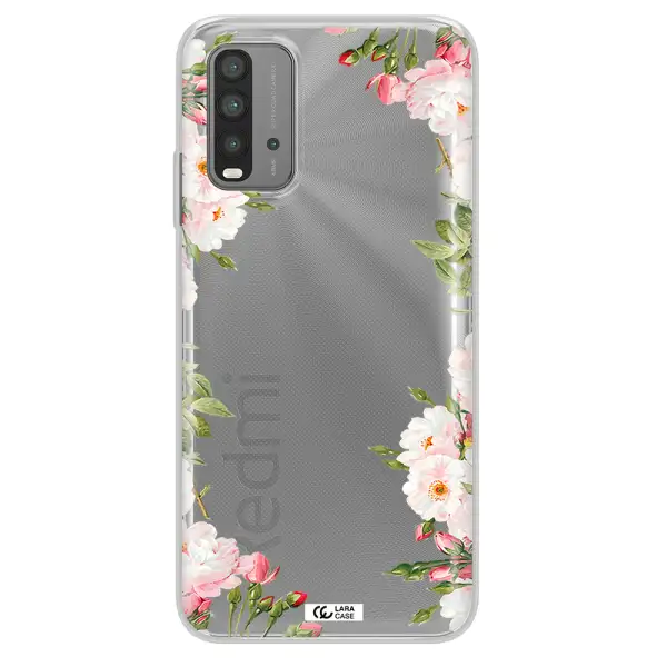 Watercolor Floral Frame Xiaomi Redmi 9T Clear TPU Case
