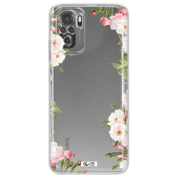 Watercolor Floral Frame Xiaomi Redmi Note 10S Clear Tpu Case